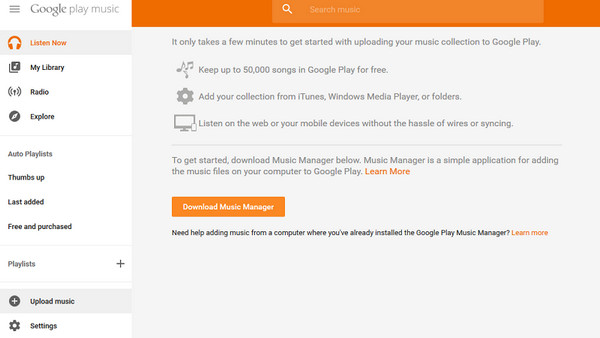 upload music to google play