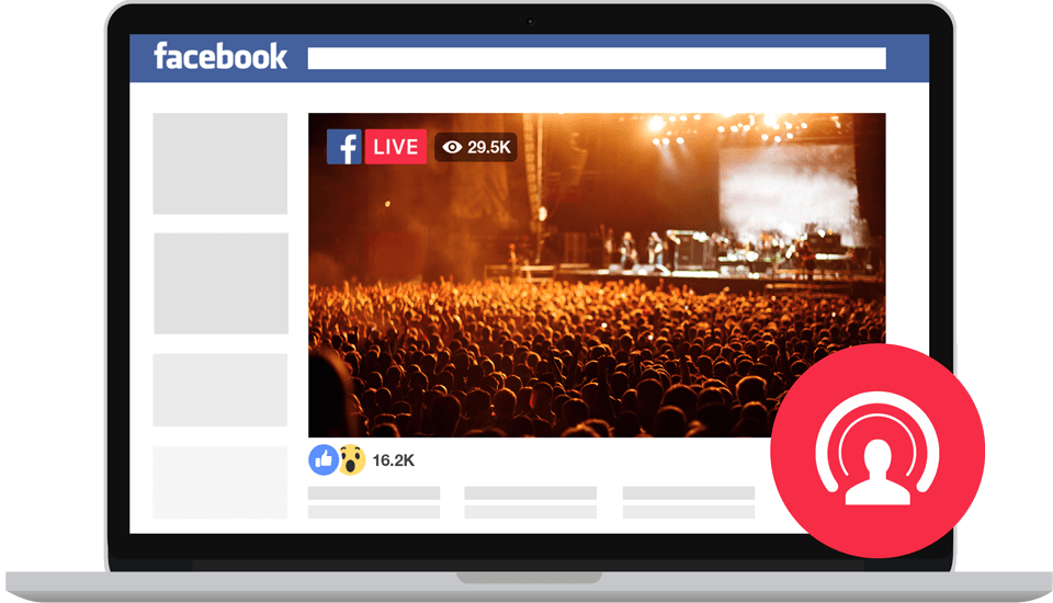 registratore video live di facebook