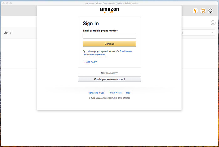 login amazon account