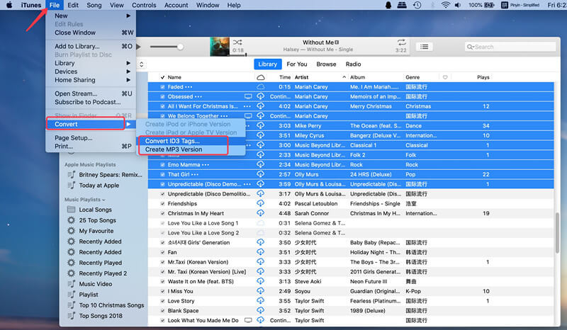 Pretvorite datoteke iTunes v MP3