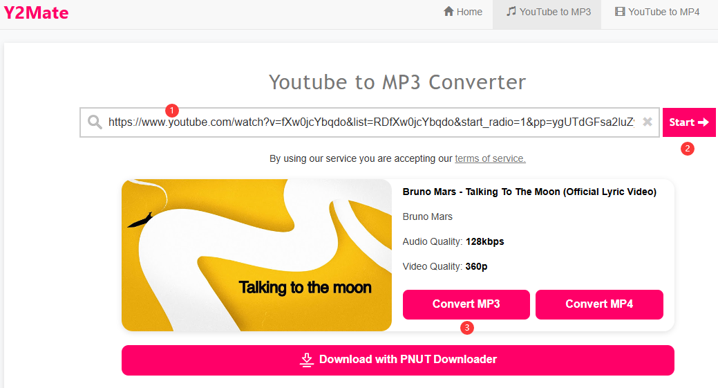 convert youtube music video to mp3 online