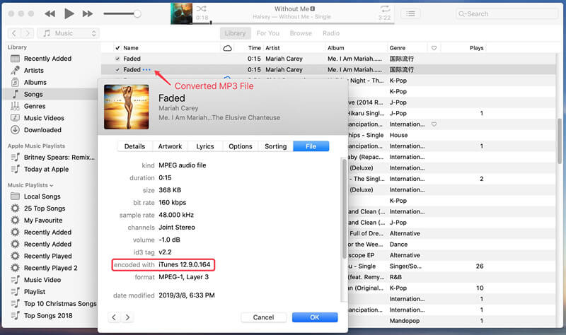 Archivos de iTunes convertidos a MP3