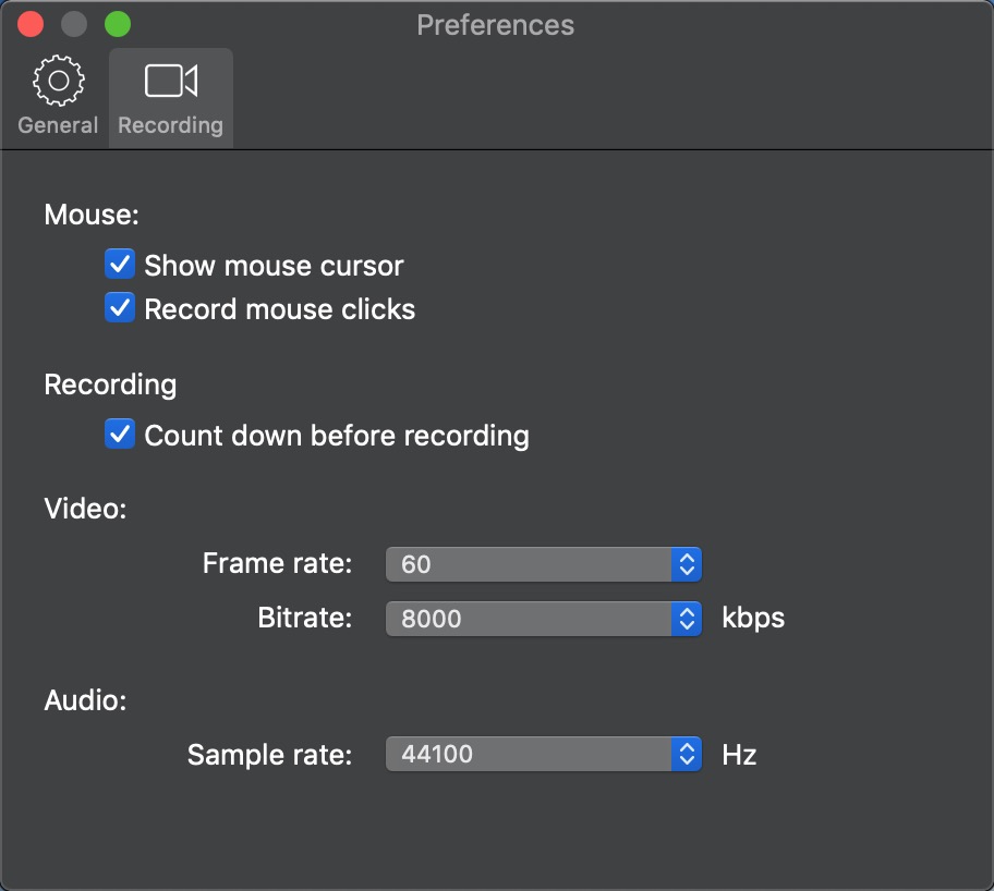configuración de grabar música de apple en mp3
