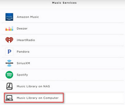Musikbibliothek auf dem Computer