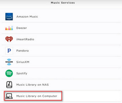 biblioteca de música en la computadora