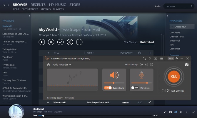 将Amazon Music录制为MP3