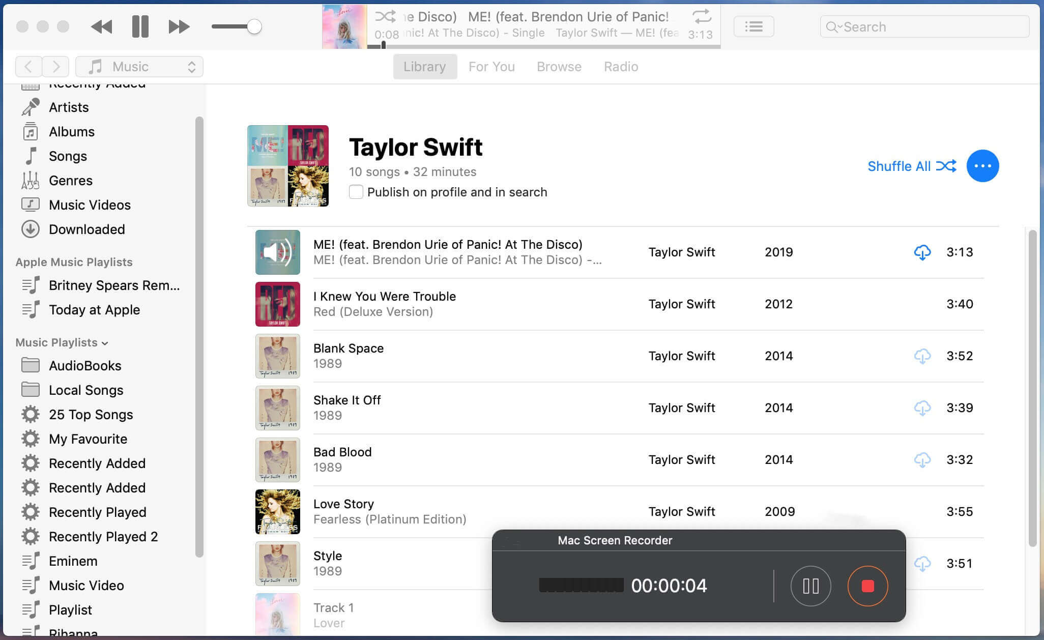 εγγραφή μουσικής Apple σε αρχεία mp3