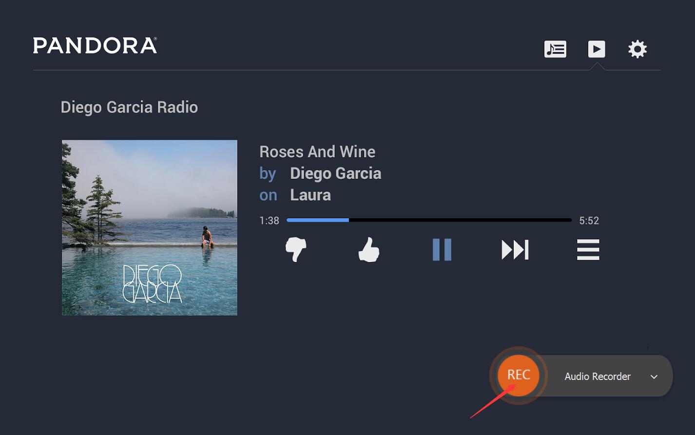Εγγραφή Pandora Music ως MP3