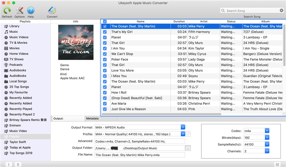 seleziona la musica di itunes e la musica di apple