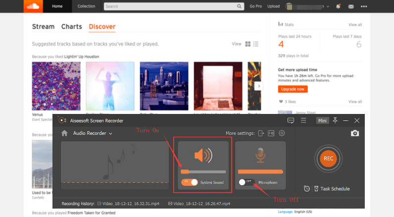 Grabadora de canciones de SoundCloud