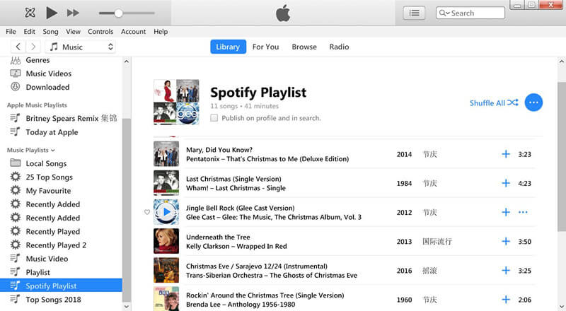 перенести spotify плейлист в itunes