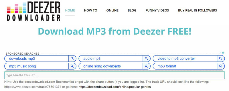 Deezer download online spotify música