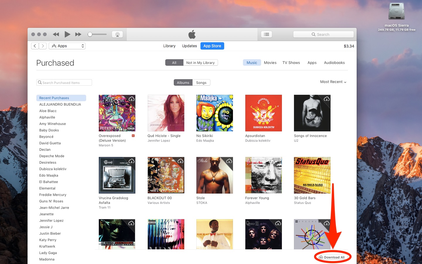 download de compras de música itunes no pc