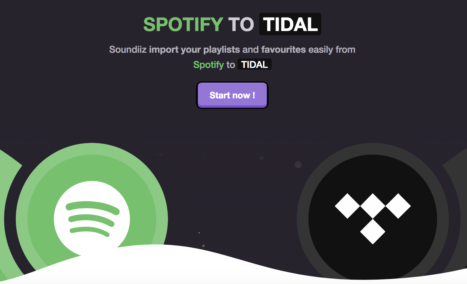 spotify à marée via soundiiz