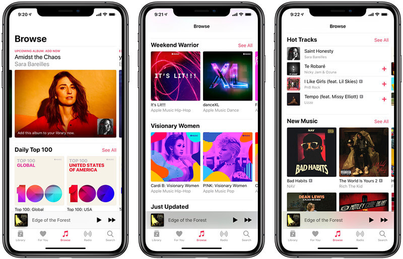 sfoglia la musica di Apple