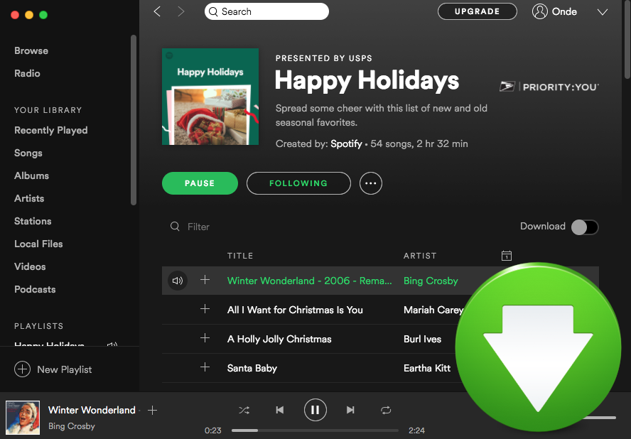 descargar canciones de Spotify a través de la aplicación de Spotify