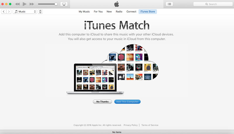 Naloži glasbo Apple v itunes match