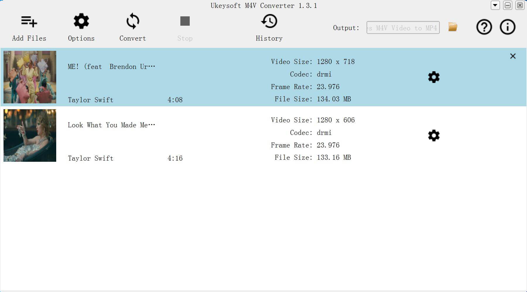 将音乐视频添加到M4V Converter