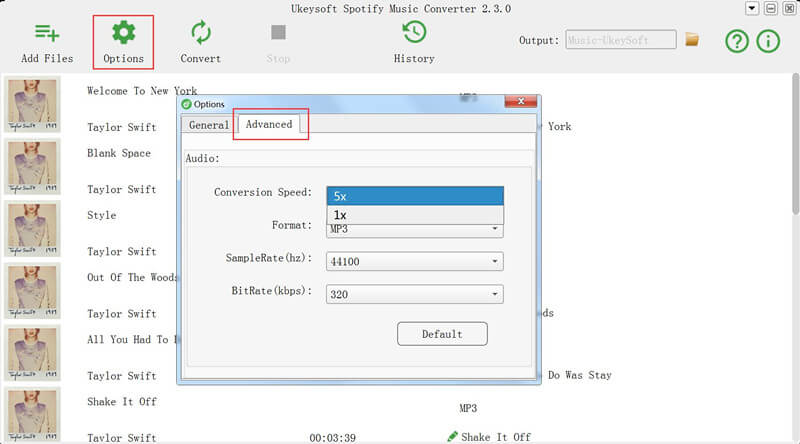 Spotify music conversion speed