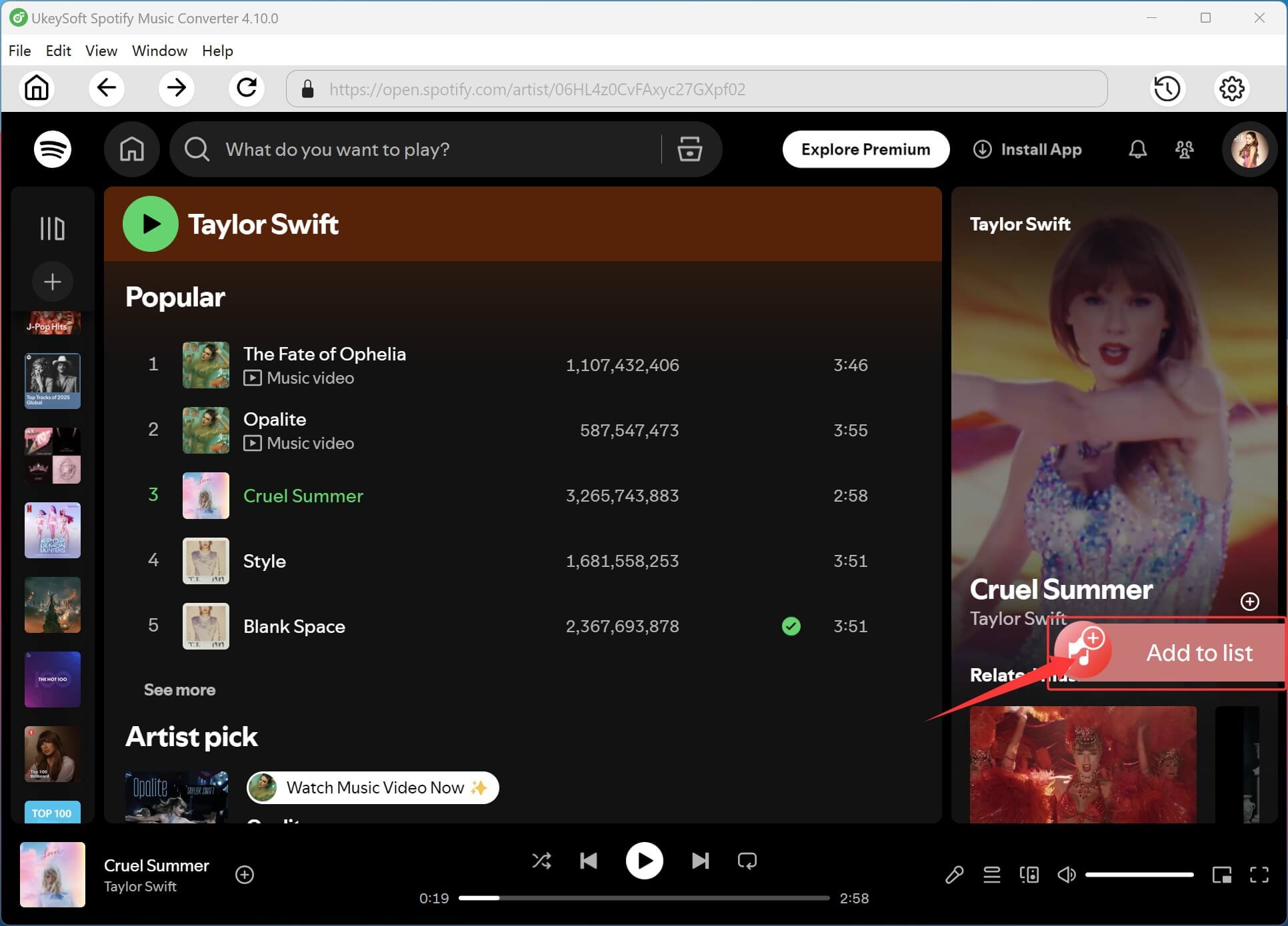 add spotify tracks