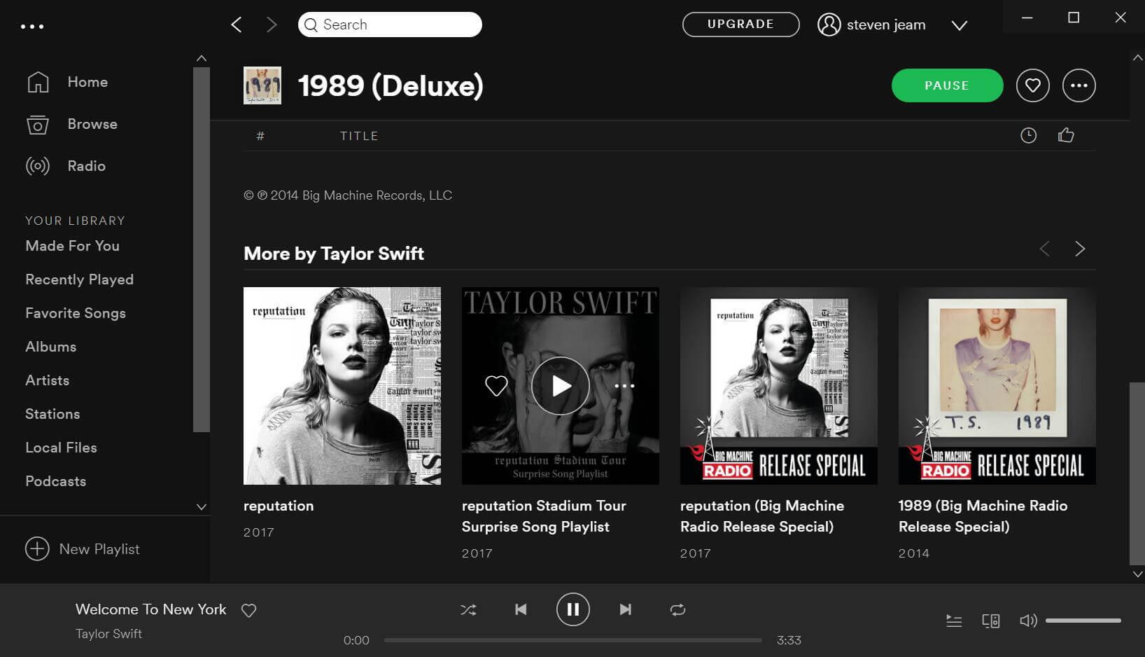 spotifyからtaylor swiftアルバムダウンロード