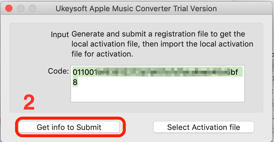 Aktywuj ręcznie Apple Music Converter (Mac)