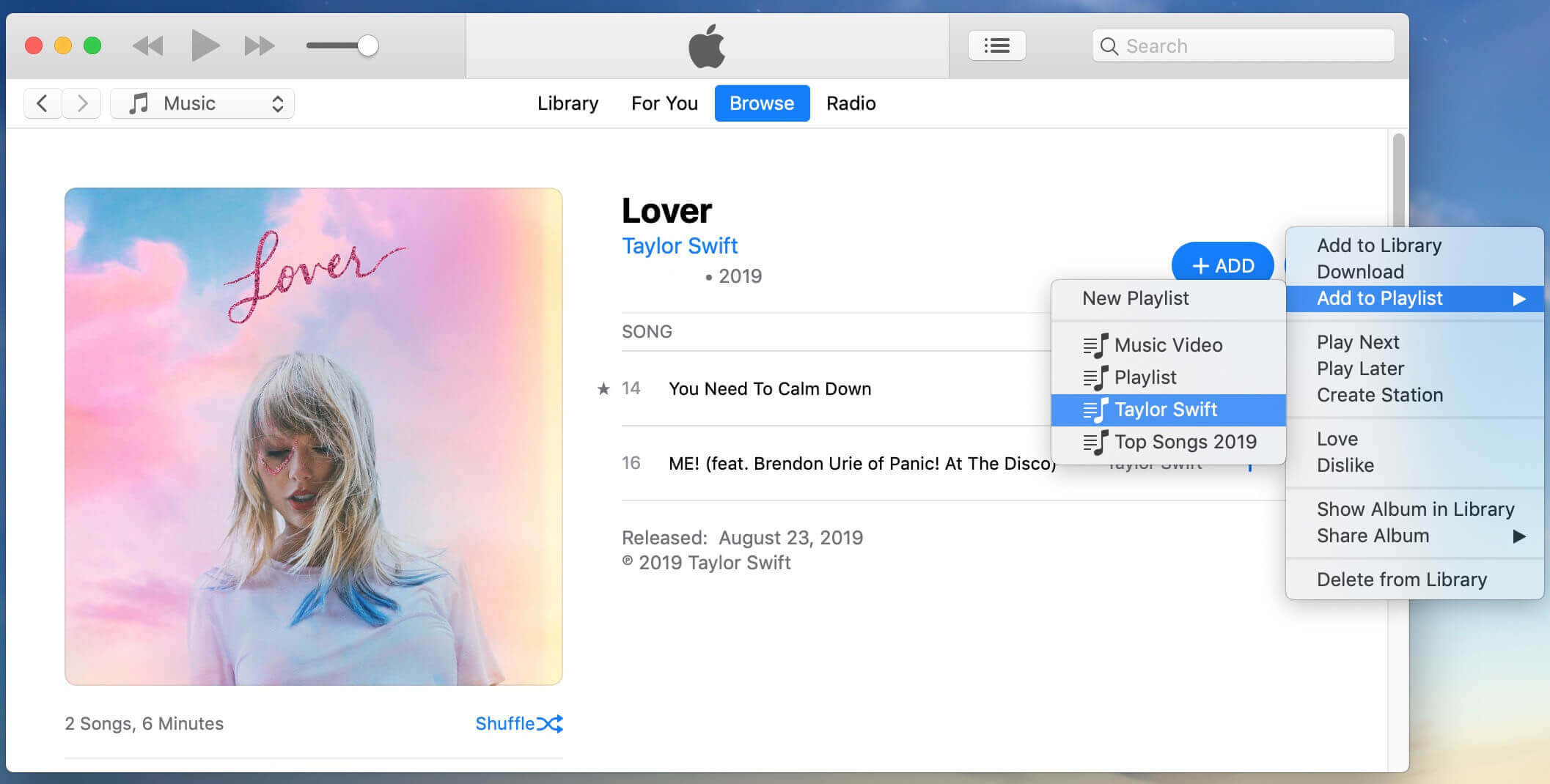 إضافة ألبومات Taylor Swift إلى مكتبة iTunes