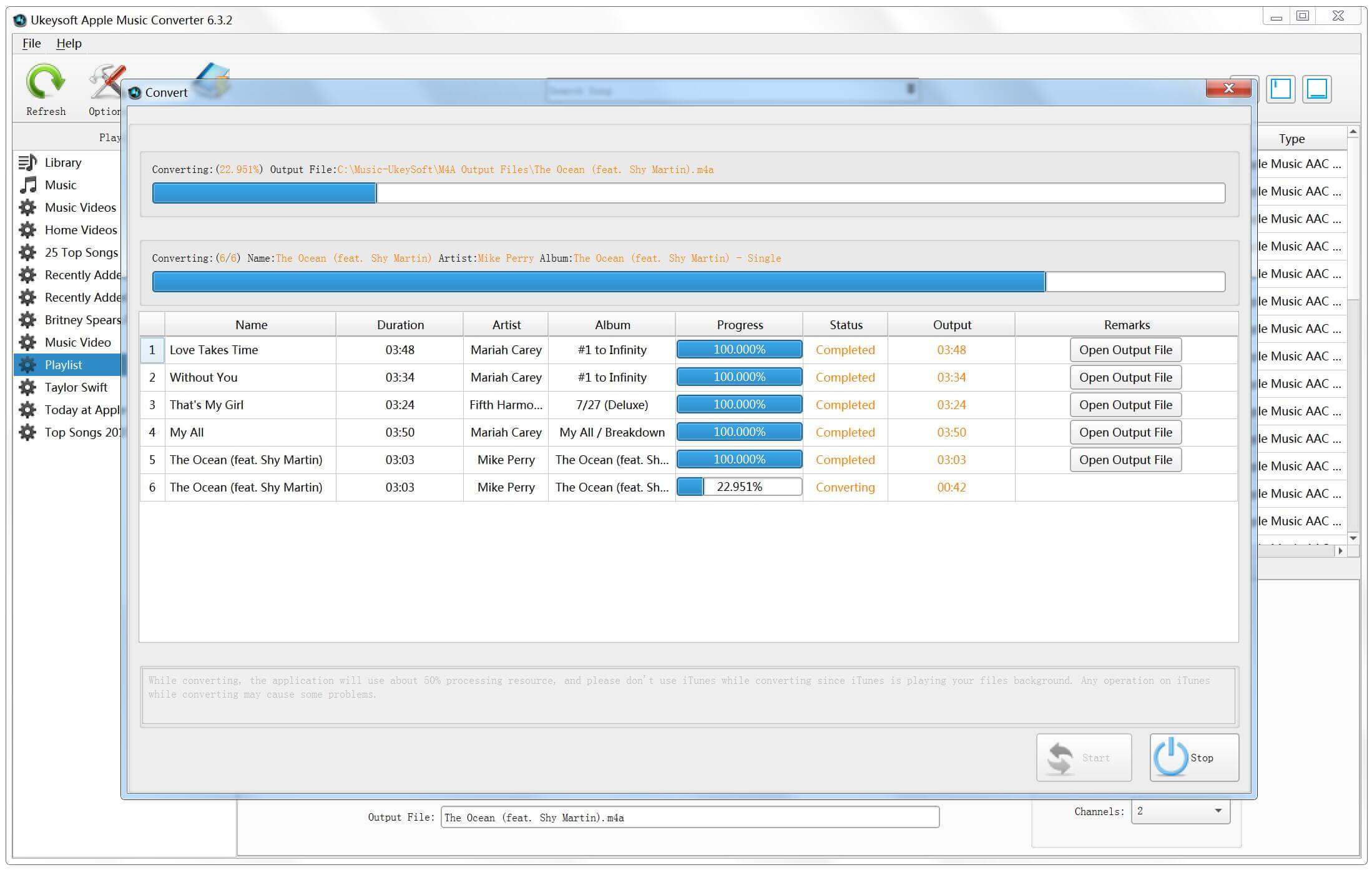 Conversion de musique Apple en M4A