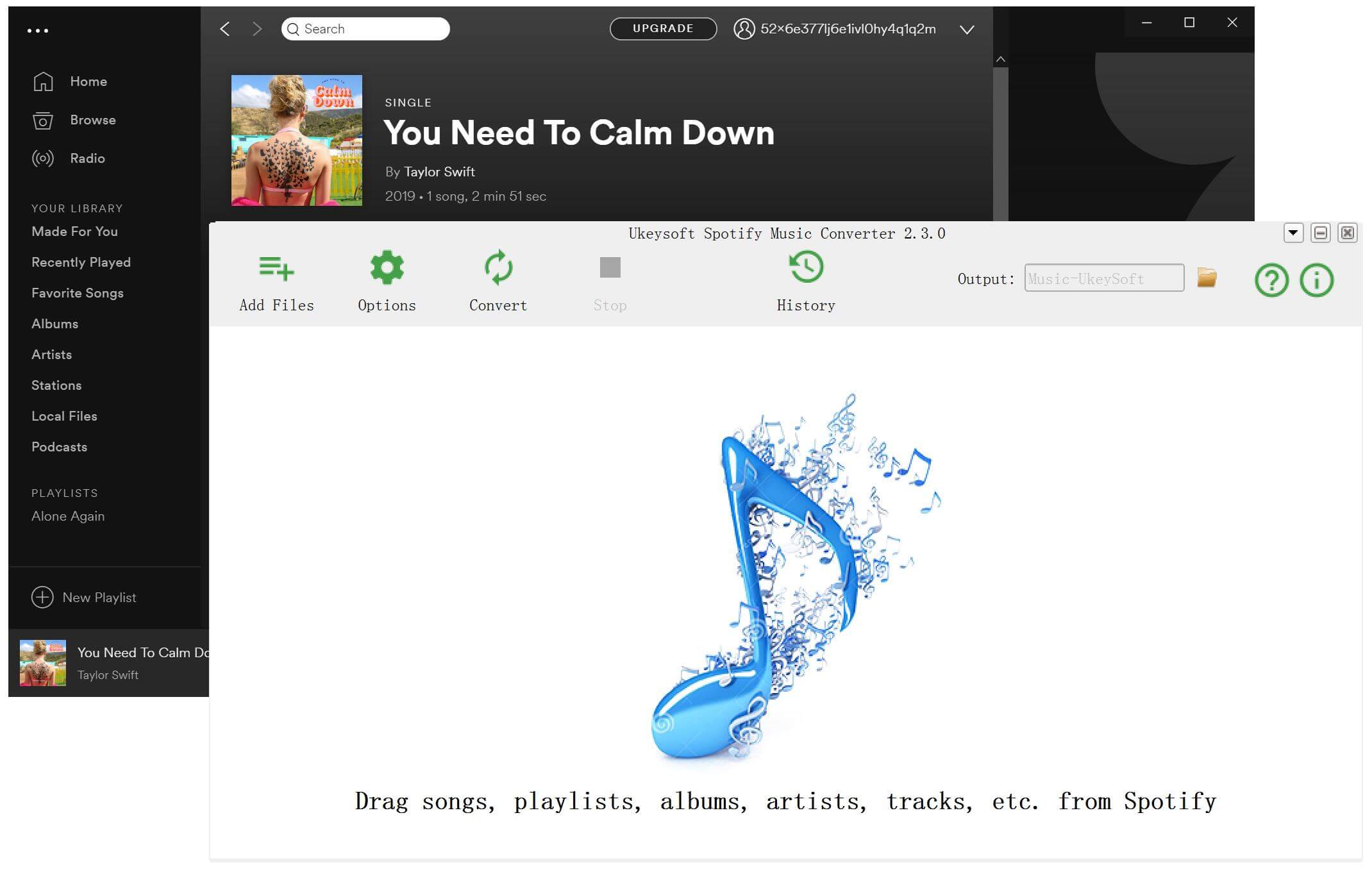 เรียกใช้ UkeySoft Spotify Music Converter