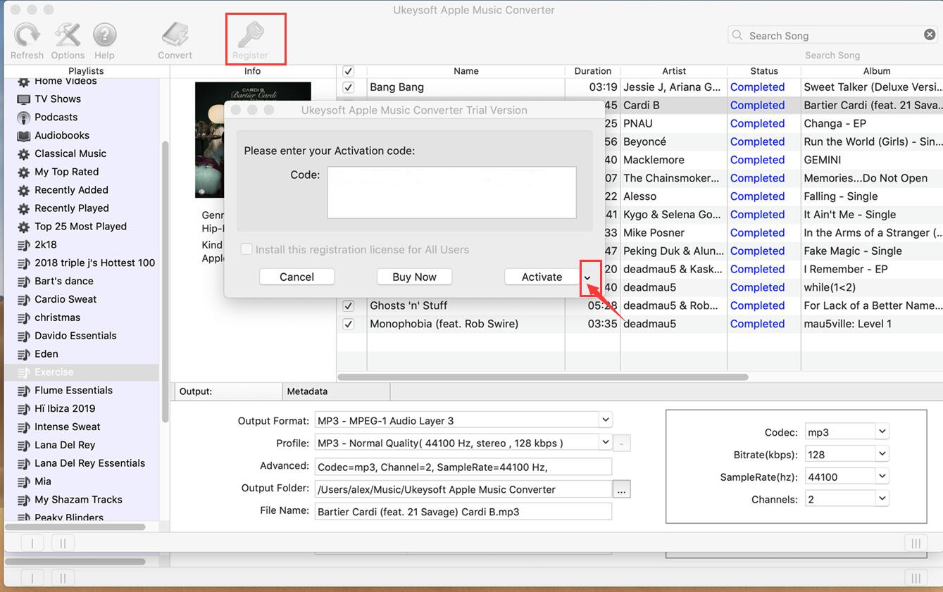 Activer manuellement UkeySoft Apple Music Converter (Mac)