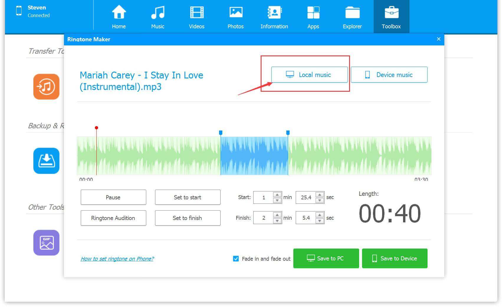 crea suoneria per iPhone