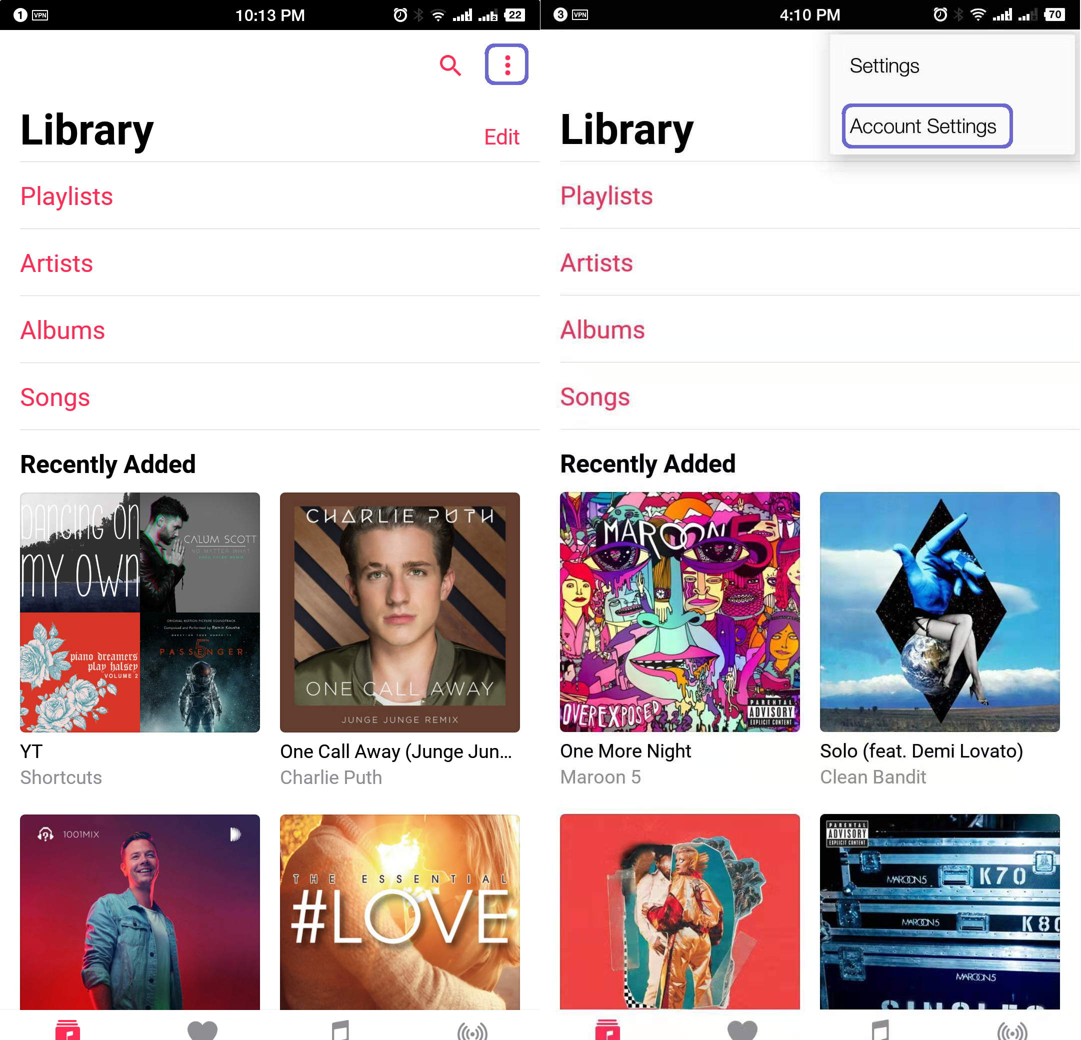 Abbrechen von Apple Music auf Android