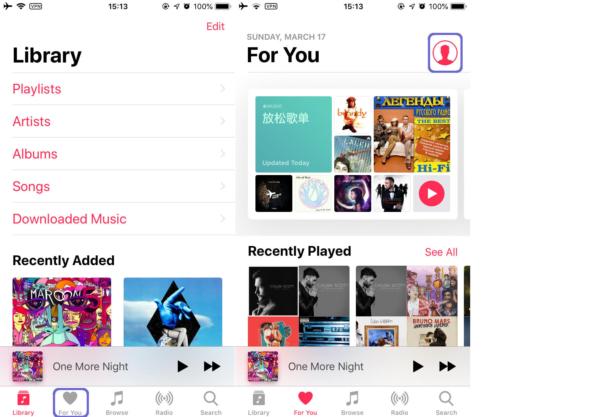 annuleer Apple Music op iPhone