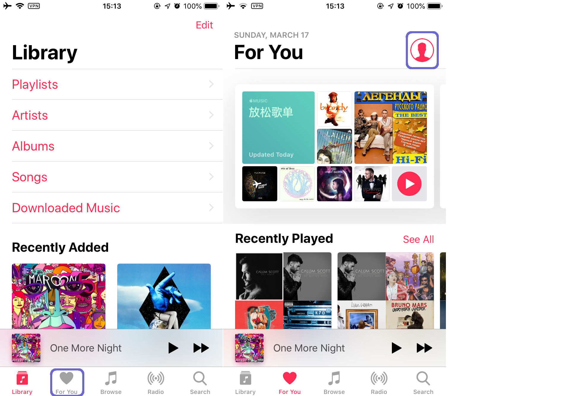 kansellere apple music på iphone