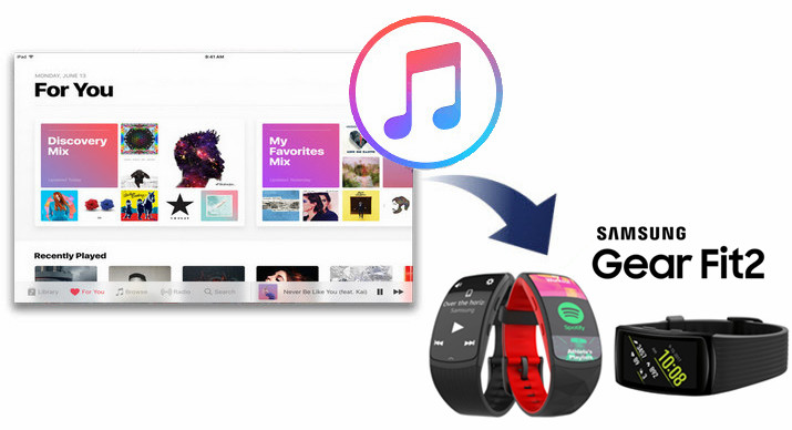 transmite música de Apple a Samsung Gear Fit2 Pro