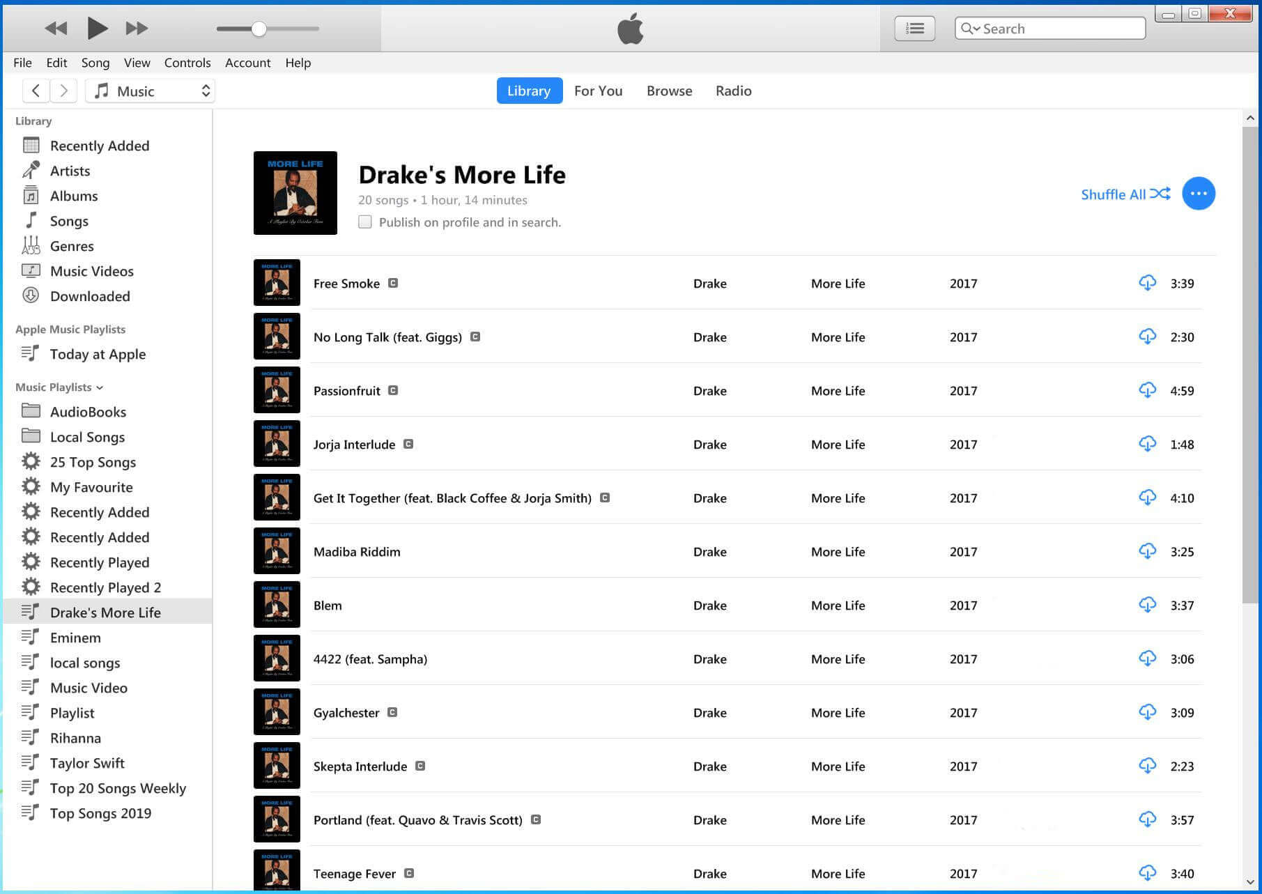 Mais álbuns da Life na biblioteca do iTunes