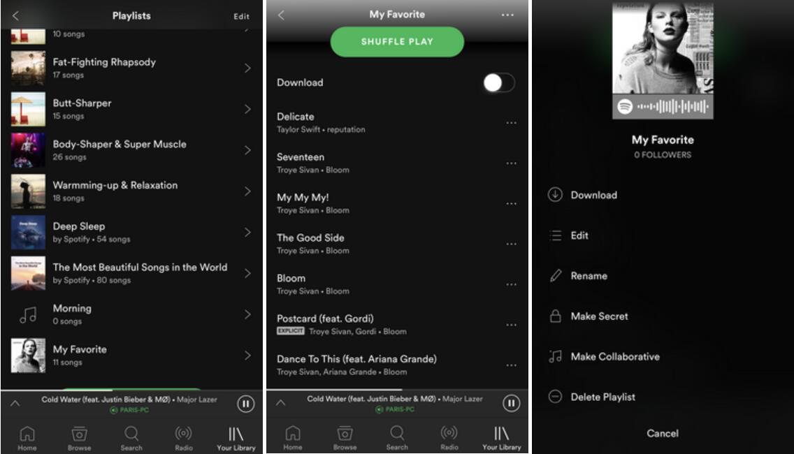 partager spotify Liste de lecture collaborative sur Android