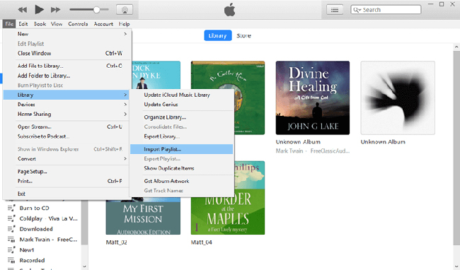 sincronizar audiolivros com a biblioteca do iTunes