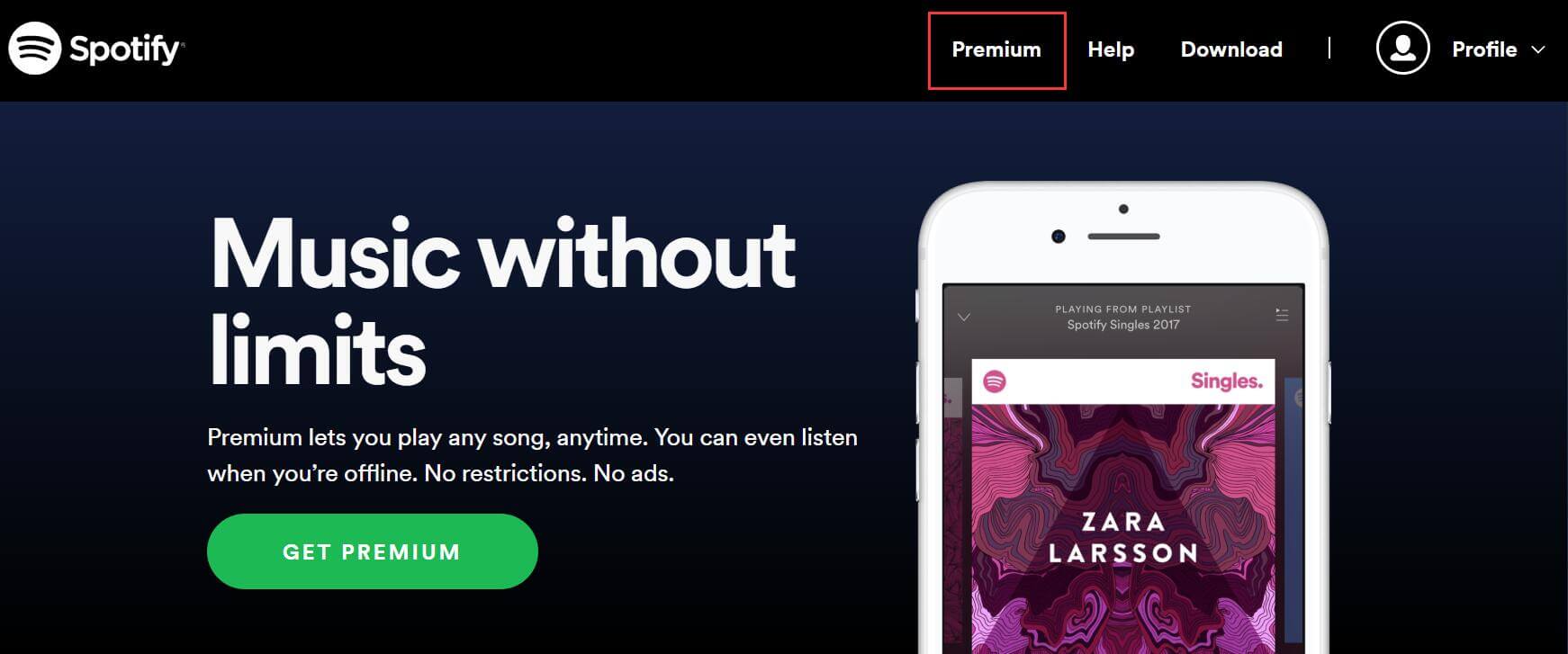 spotify พรีเมี่ยม