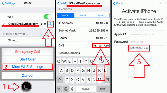 Uklonite iCloud Lock pomoću DNS-a