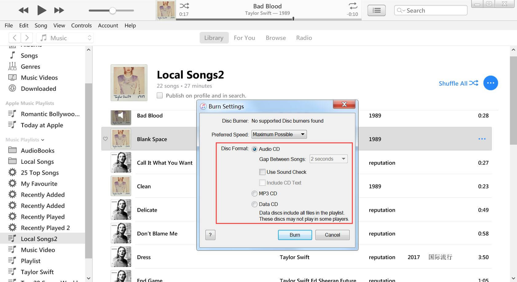 burn M4P to CD disc with iTunes
