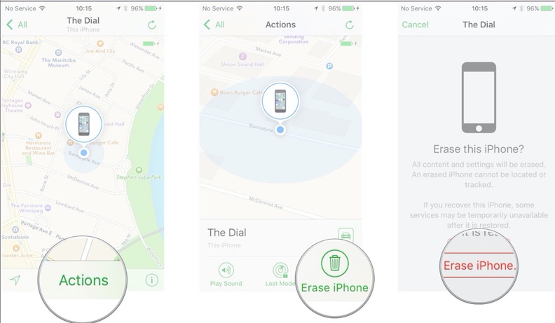 find my iphone remove passcode