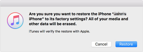 iTunes remove a senha de restrição do iphone