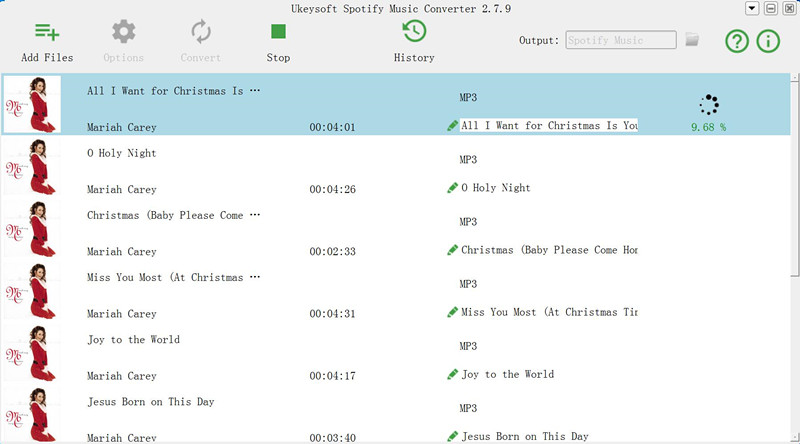 Spotify MP3 'All I Want for Christmas Is You'