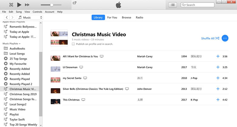 descargar videos musicales a la biblioteca de iTunes