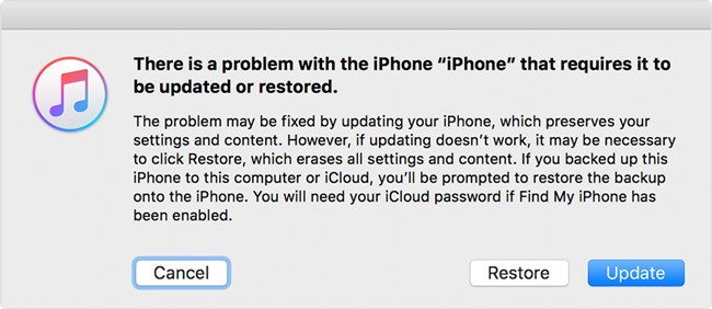 user recovery mode to unock iphoe