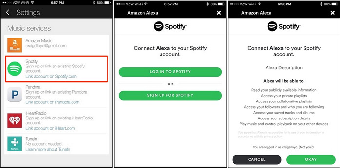 connvet spotify sang tiếng vang amazom