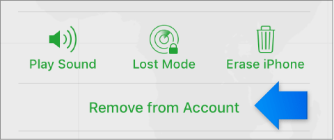 remove account via icloud