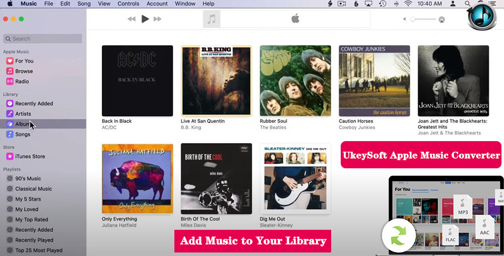 إضافة الأغاني إلى مكتبة Apple Music