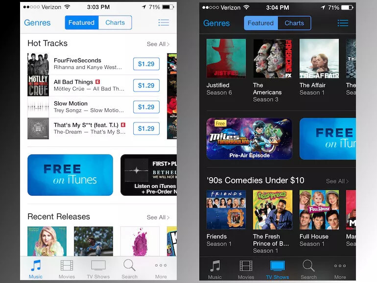 ฟรีบน iTunes รับรายการทีวีฟรี